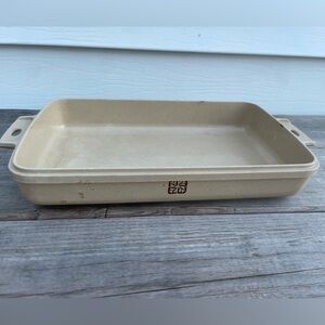 LittonWare Vintage Microwave Cookware Baking Pan Dish 14.5”